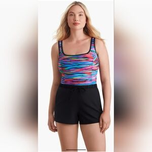 Binded Scoopneck Runaround Chlorine Resistant One-Piece Swimsuit